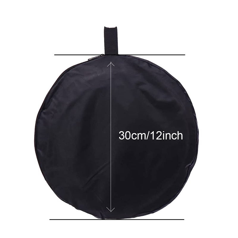 TRUMAGINE Portable Photography Silver and White Reflector Collapsible 2-in-1 Oval Reflector 23"x35" / 60x90cm Multi-Disc Light Reflector with Handle for Photo Studio Lighting & Outdoor Lighting - Image 5